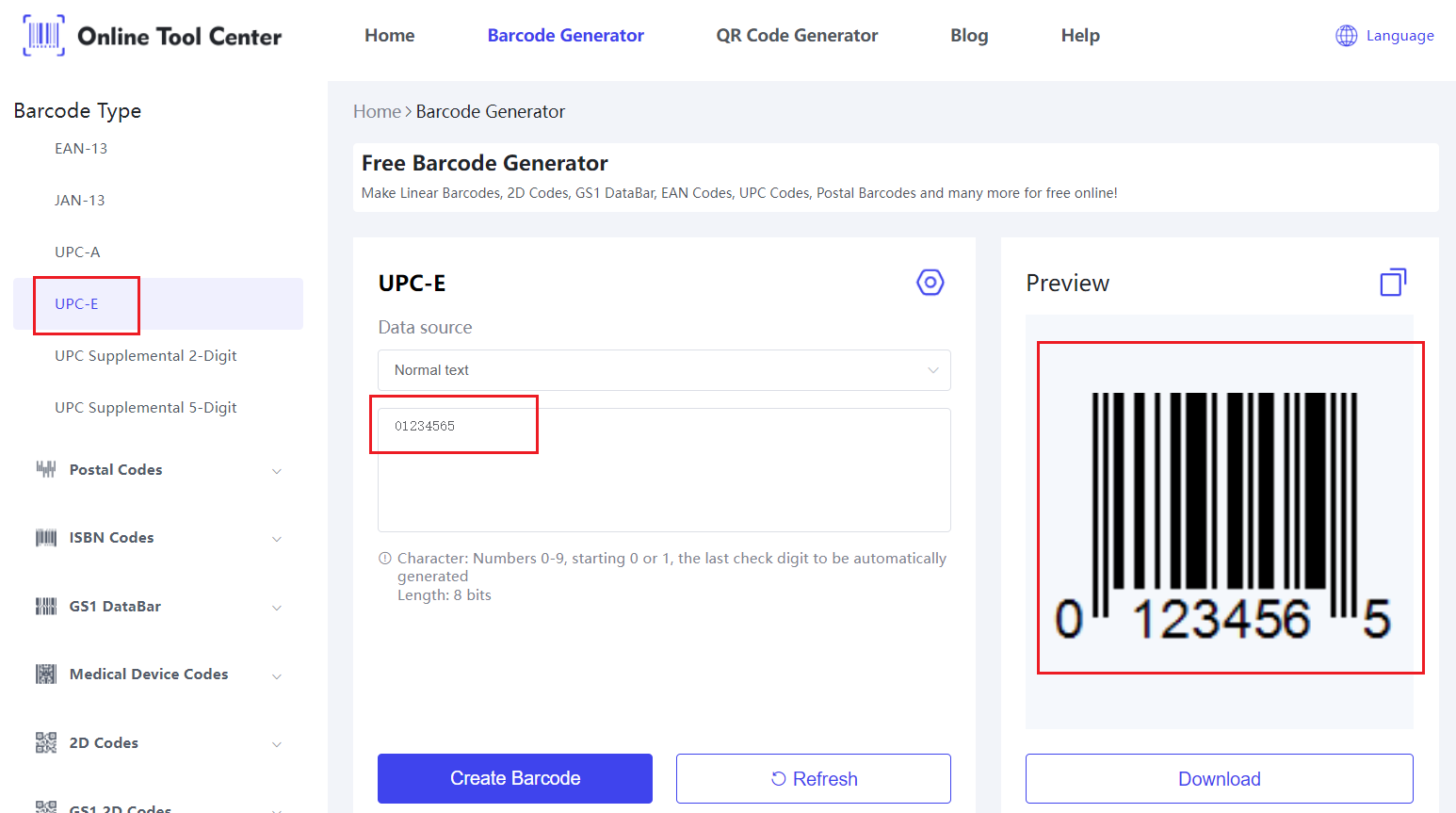 Generator UPC E barcode.png