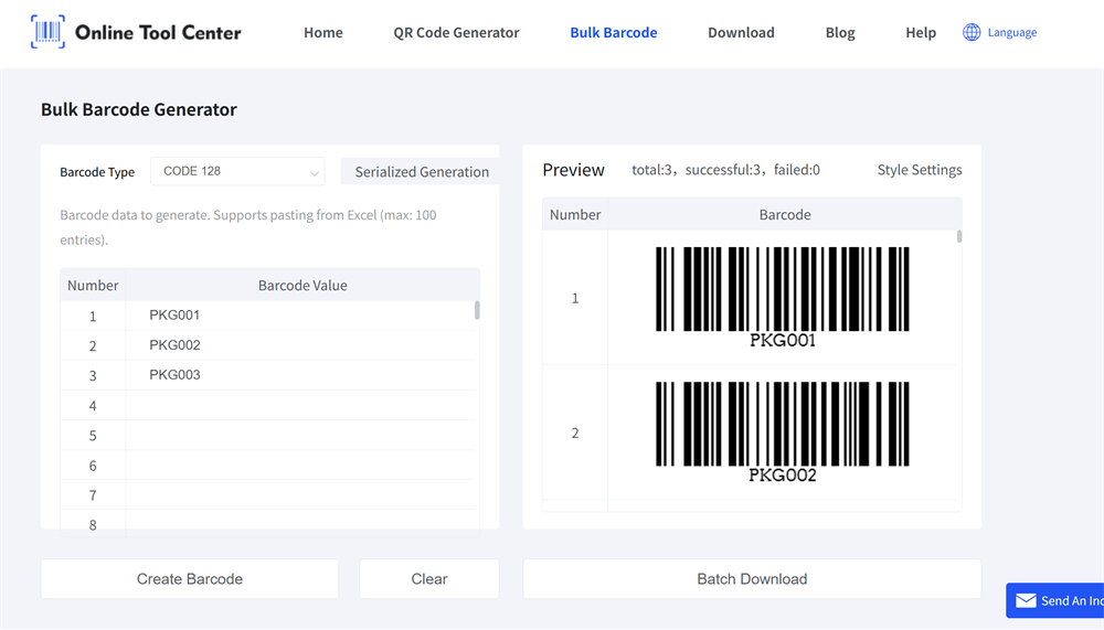 batch barcode generator serijski generator barkoda