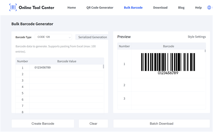bulk barcode generator masovni generator barkoda