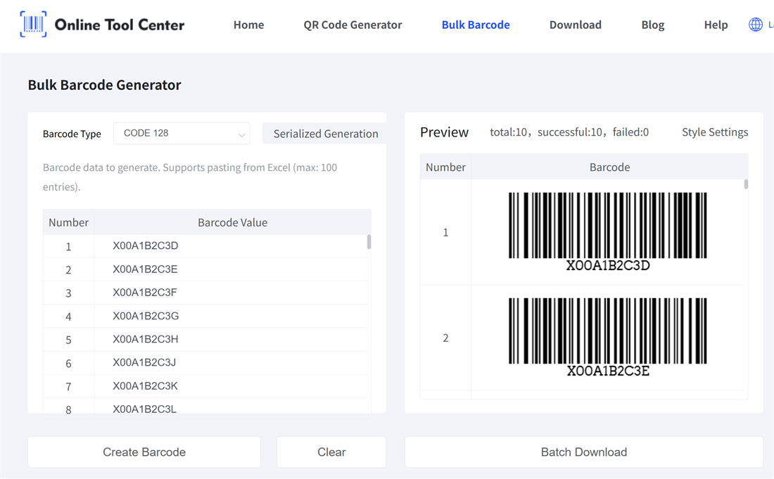 bulk fnsku barcodes masovni fnsku barkodi