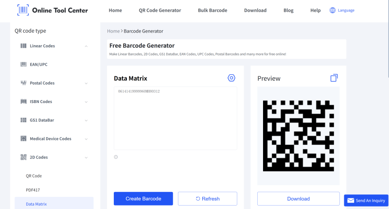 Erate UID Data Matrix kod