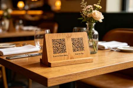 dvostruki QR kodovi u restoranu