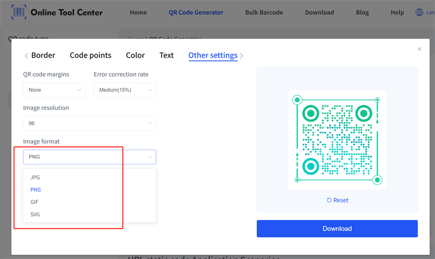 formati slika statičkih QR kodova