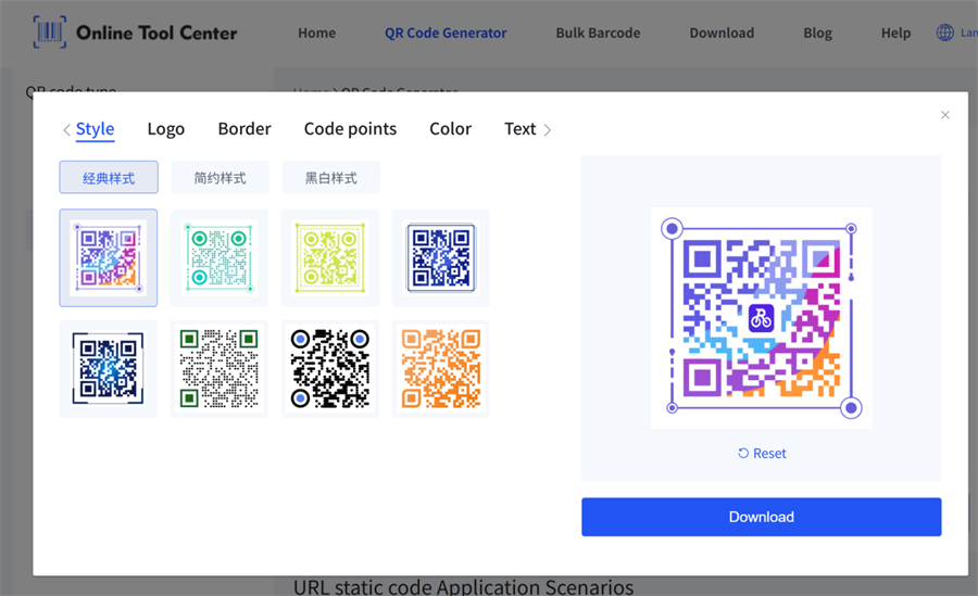 prilagođeni stil QR koda