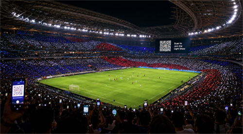 World Cup QR code light show Svjetsko prvenstvo QR koda svjetlosna predstava