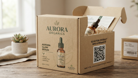 qr code on product packagi QR kod na pakiranju proizvoda
